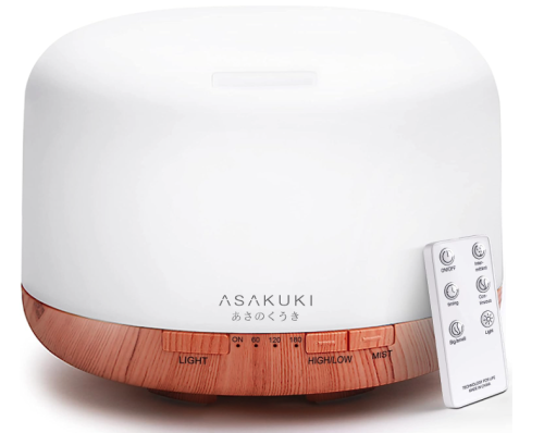 ASAKUKI 500ml Premium, Essential Oil Diffuser with Remote Control