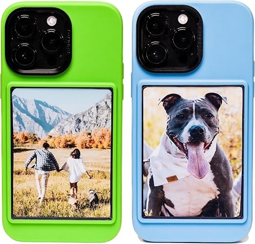 TopDeck Blue Card/Photo Display Phone Case for iPhone 15 | TCG/Photo Display with Top Loaders & Sleeves | Compatible with Pokémon, Sports, One Piece, Magic & More
