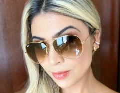 AViATOR Sunglasses, Light BROWN GRADIENT Lens, RAY BAN RB3025 - 58 Standard Size