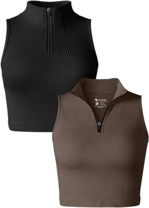 Zipper Tops Womens Shirts