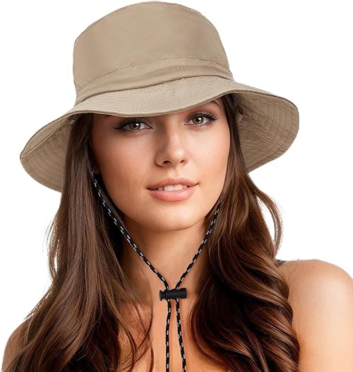 Waterproof Bucket Hat for Women UPF 50+ Sun Hat UV Protection Packable