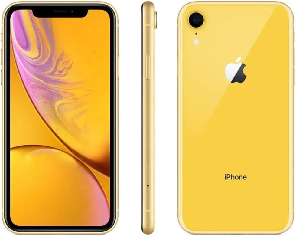 Apple iPhone XR, US Version, 64GB, Yellow - Unlocked (Renewed)