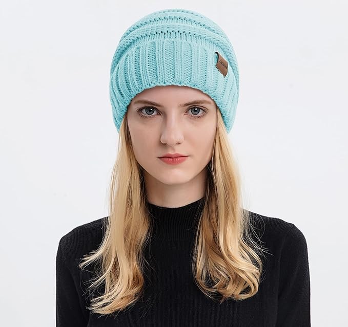 ZOORON Womens Winter Hat Slouchy Beanies for Women Cable Knit Winter Beanie Hats for Women Thick Cold Weather - Beanies Women