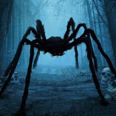 6.5ft Halloween Hairy Spider Outdoor Decorations, Scary Giant Spider Fake