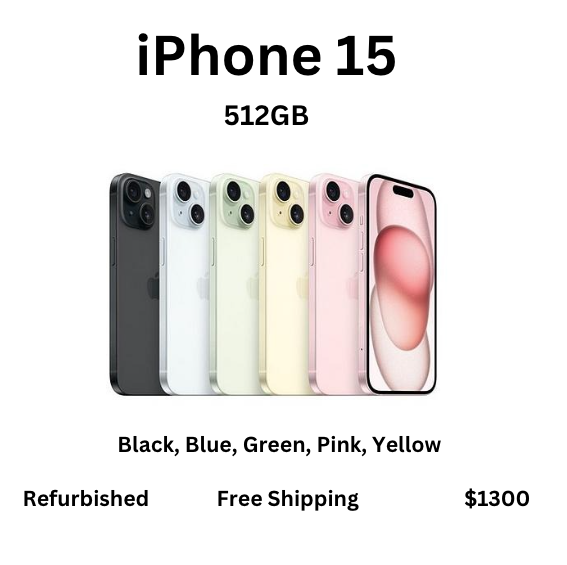 iPhone 15 Refurbished 512GB Unlocked