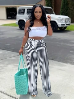 Stripped Pants For Women