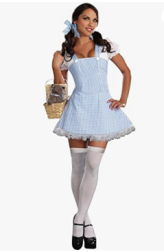 Blue Gingham Dress Costume for Halloween Size : S-XL