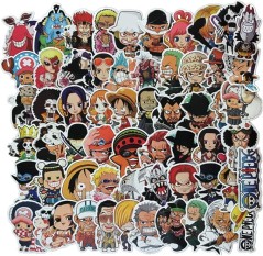 One Piece Pirate King Comic Waterproof Stickers, 60 Count