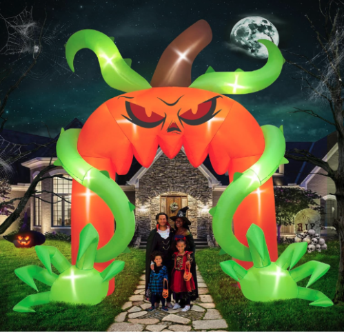 Giant Pumpkin Arch Inflatable with LED Light