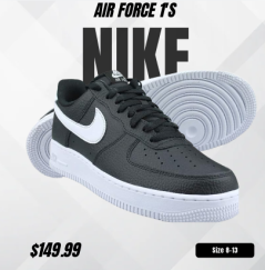 White and Black Retro Air Force 1's