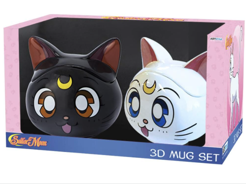 Sailor Moon Luna & Artemis 3D Ceramic Mugs