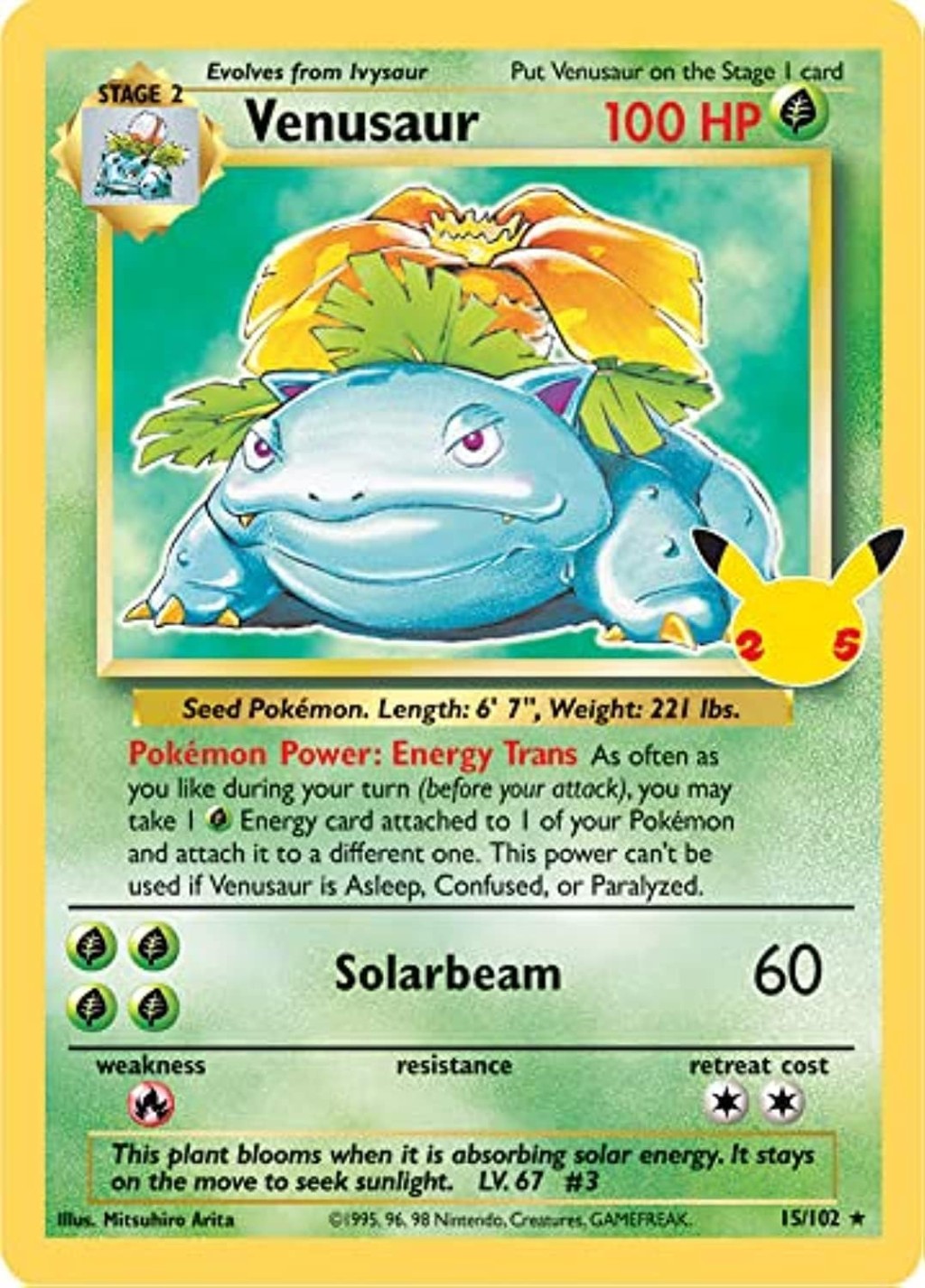 Pokémon Celebrations Venusaur, 25th Anniversary Edition