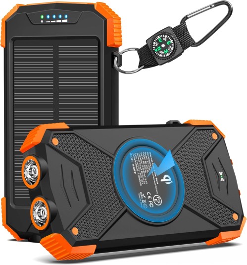 Outdoors Solar Power Bank, 10,000 mAh