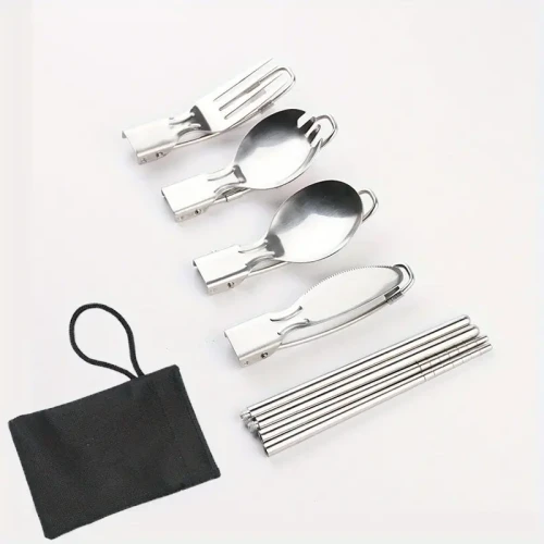 Stainless Steel Folding Cutlery Set