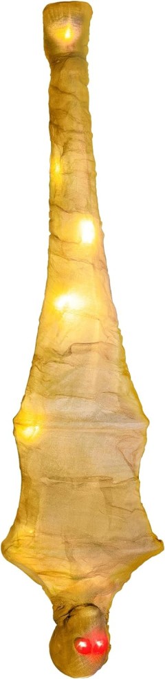 JOYIN 47" Halloween Decorations Hanging Cocoon Corpse, Halloween Indoor Decor, Outdoor Decoration Light Up Corpses Skeleton, Dead Body Prop for Scary Halloween Outside Yard Decor, Haunted House