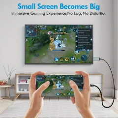 iPhone to HDTV Adapter Cable - 1080P Plug & Play Screen Converter (6.6ft, Grey)