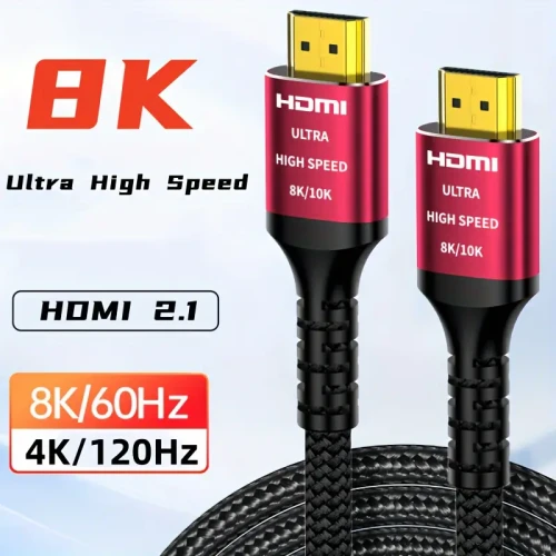 8K Ultra High-Speed Cable - 48 Gbps, 4K@120Hz & 8K@60Hz Compatible