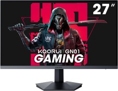 KOORUI 27" Gaming Monitor, FHD 1080p 165hz Mointor with 1ms (MPRT) Response Time, DCI-P3 90% Color Gamut, Adaptive Sync Compatible, HDMI x 2, DisplayPort, Black (GN01)