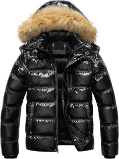 Men's Puffer Jacket Waterproof Winter Bubble Coats