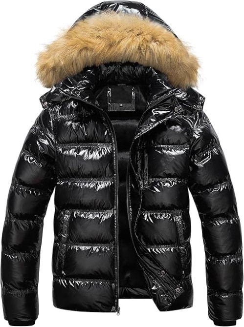 Men's Puffer Jacket Waterproof Winter Bubble Coats