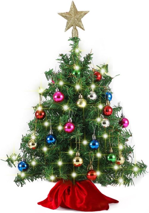 Mini Christmas Tree with Ornaments