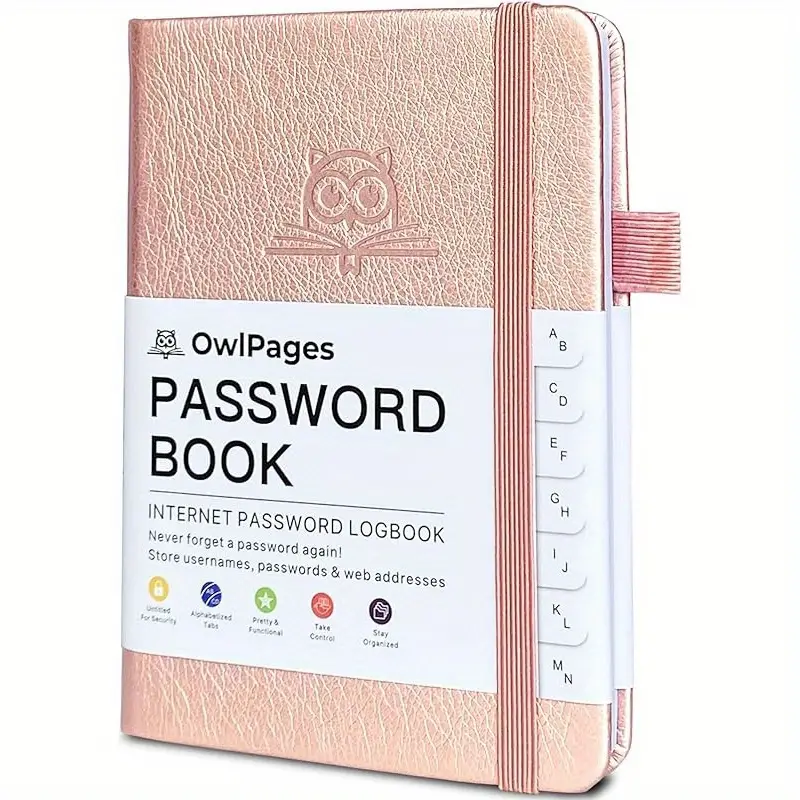 Internet Password Book Pink and Black