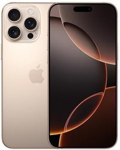 Apple iPhone 16 Pro Max, US Version, 512GB, Desert Titanium - Unlocked (Renewed)