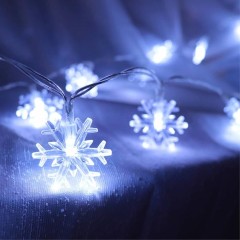 Christmas Snowflake String Lights - 20 FT, 40 LED