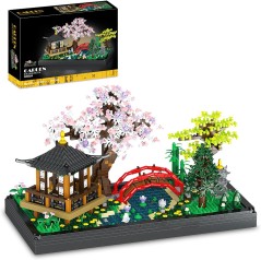 Cherry Blossom Bonsai Tree Micro Building Sets, Creative Japanese Tranquil Garden