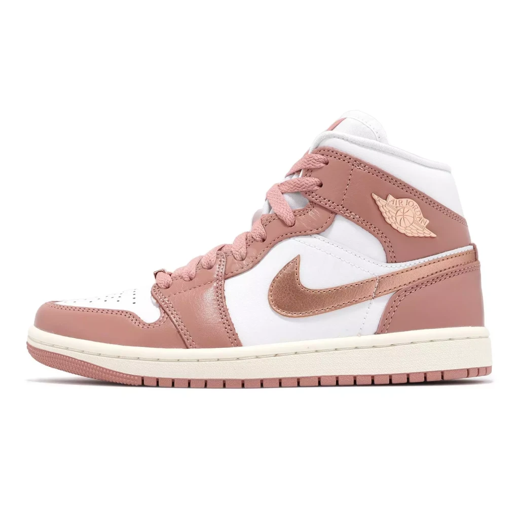 Nike Wmns Air Jordan 1 Mid SE AJ1 Red Stardust Women’s Casual Shoes
