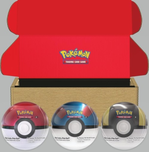 Pokemon TCG Poké Ball Tin 3-Pack Bundle 2024- Poké Ball, Great Ball, Ultra Ball
