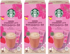 Nestlé Starbucks Premium Mix Sakura Strawberry Latte (4 Sticks x 3 Packs)