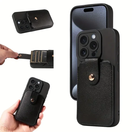 📱 Fashionable High-End Anti-Theft Faux Leather iPhone Case – Anti-Magnetic, Anti-Friction, and Anti-Fall! 🛡️