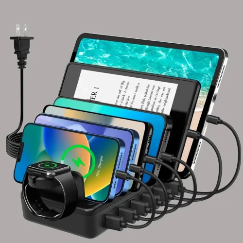 50W 6-Port Fast Charging Station for Multiple Devices
