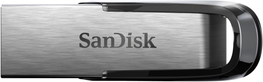 SanDisk 128GB Ultra Flair USB 3.0 Flash Drive –Silver/Black