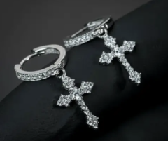Silver Cross Earrings