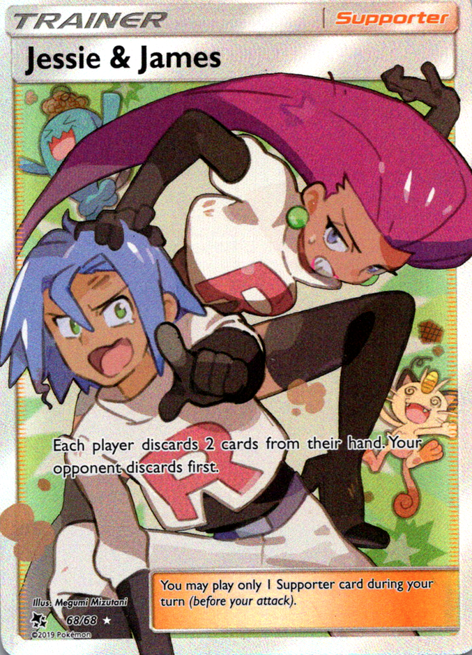 Jessie and James Trainer Full Art Hidden Fates Ultra Rare 68/68 Pokemon Card
