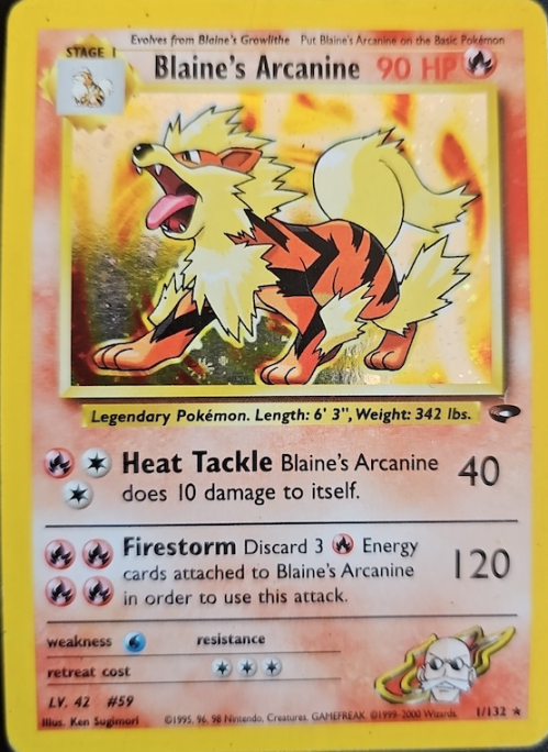 Blaines Arcanine Gym Series 1/132