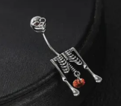 Skeleton Belly Button Ring
