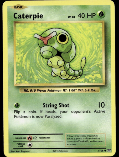Caterpie Pokemon Card