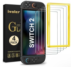 4-Pack Tempered Glass Screen Protector for Nintendo Switch 2