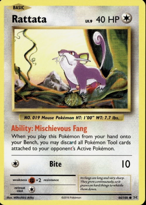 Rattata Pokemon Card
