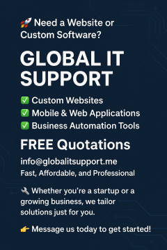 🚀 Launch your online presence with Global IT Support!