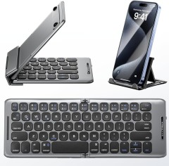 Foldable Bluetooth Keyboard with Stand Holder