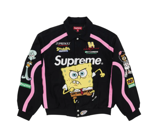 Supreme × SpongeBob SquarePants × Jeff Hamilton Racing Jacket