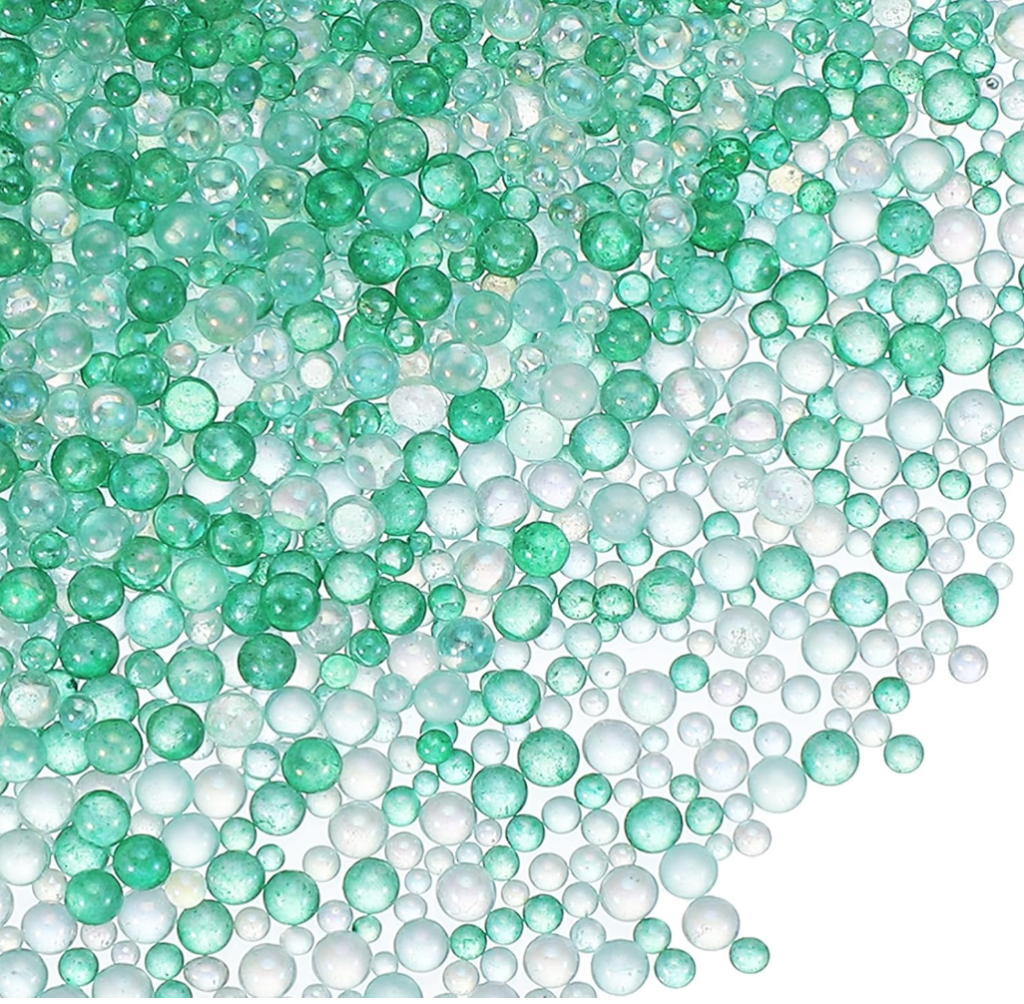 1–3mm 虹色ミニガラスバブルビーズ