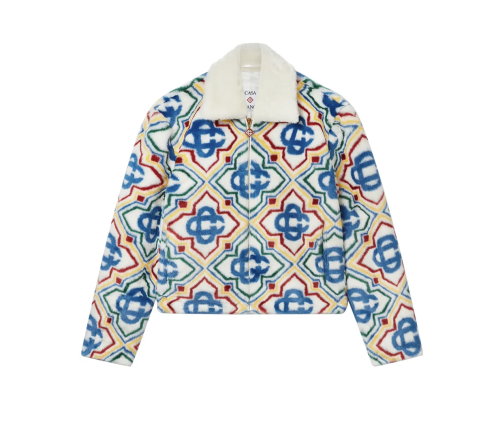 Casablanca Collared Faux Fur Jacket