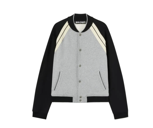 Palm Angels Curved Logo Track Varsity Jacket