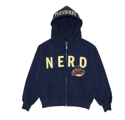 Pleasures x N.E.R.D. Zip Up Hoodie 'Navy'