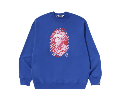 BAPE ABC Camo Ape Head Relaxed Fit Crewneck Sweatshirt 'Blue'